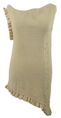 Nové - Dámská béžová svetrová tunika s volánky Murci 