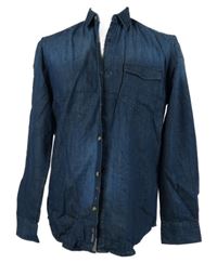 Pánská tmavomodrá riflová slim fit košile EasyBuy 