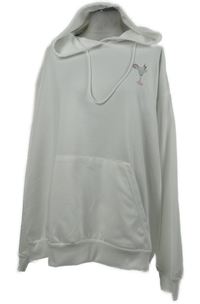 Dámská bílá mikina s nápisem a kapucí 