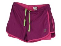 Dámské purpurovo-růžové sportovní funkční dvojité kraťasy Karrimor 