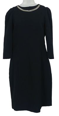 Dámské černé šaty s řetízkem H&M