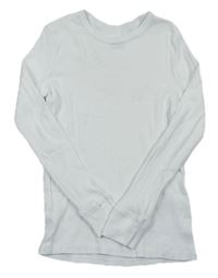 Bílé žebrované triko H&M