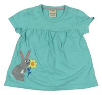 Tyrkysové tričko s králíčkem frugt