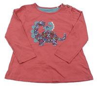 Růžová tunika s dinosaury kite