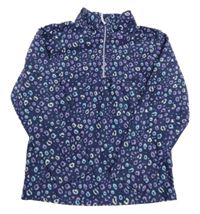 Tmavomodrá fleecová funkční mikina s flíčky Mountain Warehouse