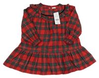 Nové - Červeno-barevné kostkované šaty F&F