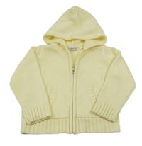 Žlutá propínací svetr s kapucí George