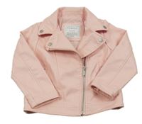 Světlerůžová koženková jarní bunda Primark