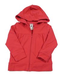 Tmavorůžová propínací mikina s kapucí C&A