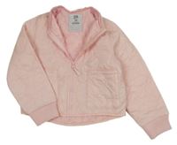 Světlerůžová šusťáková prošívaná lehce zateplená bunda Kiki&Koko