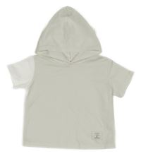 Bílé crop tričko s kapucí Shein