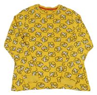 Žluté pyžamové triko s Pudsey George