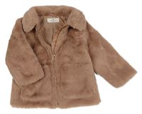 Růžová kožešinová podšitá bunda H&M