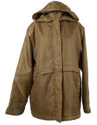 Dámská béžová šusťáková oversized zateplená bunda s kapucí Damart