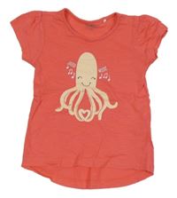 Růžové tričko s chobotnicí Topomini