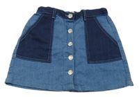 Modrá riflová propínací sukně Sfera