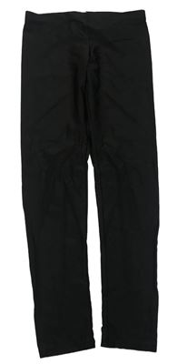Černé lesklé legíny H&M