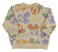 Béžovo-barevná mikina s Mickeym Disney