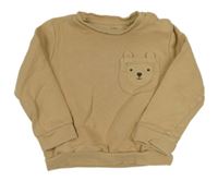 Béžová mikina s medvídkem F&F