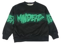 Černá teplá mikina s nápisem 