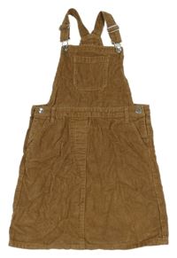 Hnědé manšestrové laclové šaty Matalan