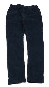 Tmavomodré skinny manšestráky Tu