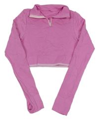 Růžové sportovní crop triko Primark