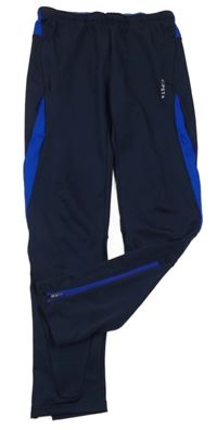 Tmavomodré sportovní tepláky s modrým pruhem Kipsta