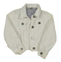 Bílá riflová crop bunda Tu