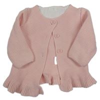 Světlerůžový propínací svetr Primark