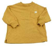 Okrová oversize mikina s kapsou Next