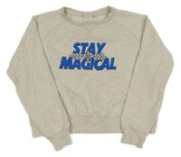 Světlbéžová crop mikina s nápisem Tom Tailor