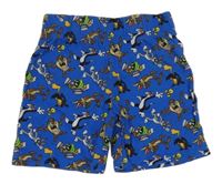 Modré pyžamové kraťasy Looney tunes