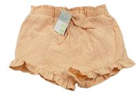 Oranžovo-bílé kostkované lehké kraťasy Primark