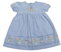 Světlemodré plátěné šaty Peter Rabbit M&S