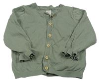 Khaki propínací svetr H&M