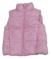 Světlerůžová šusťáková zateplená vesta Primark