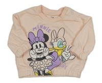 Světlerůžová mikina s Minnie a Daisy Disney 