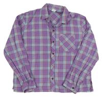 Světlemodro-fialová kostkovaná halenka Next 