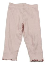 Světlerůžové žebrované legíny Orsolino