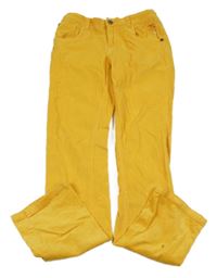 Žluté manšestrové kalhoty Palm Tree