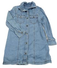 Modré riflové propínací šaty V by Very