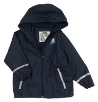 Tmavomodrá nepromokavá jarní bunda s kapucí Lupilu