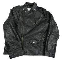 Černý koženkový propínací crop křivák Zara