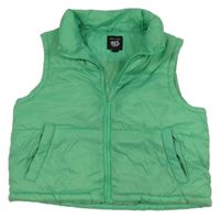 Zelená šusťáková zateplená crop vesta New Look