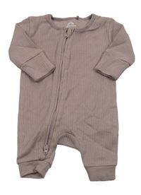 Fialovorůžový žebrovaný overal Next