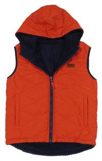 Červená šusťáková prošívaná zateplená oboustranná vesta s kapucí Hi Gear