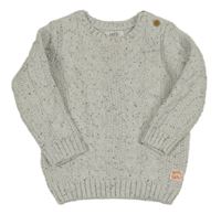 Šedý melírovaný vzorovaný svetr F&F