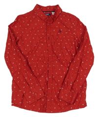 Červená košile se vzorem Okaidi