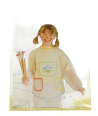 Nové - Průhledná zástěra s proužky a zajíčkem 